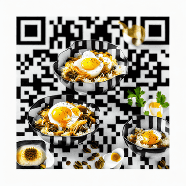 Fried Eggs - QR Code Art Qriginals.com