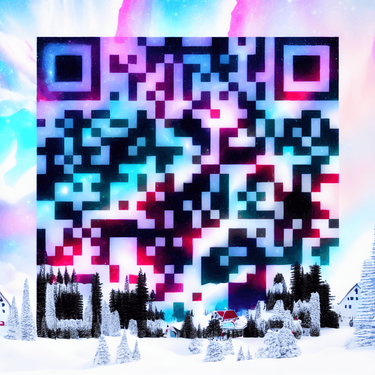 Fantasy Santa Wonderland - QR Code Art Qriginals.com