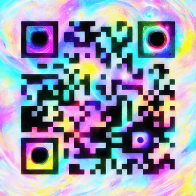swirling galaxy - QR Code Art Qriginals.com