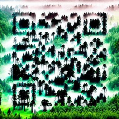 in the woods - QR Code Art Qriginals.com