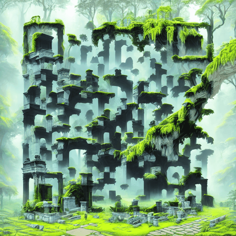 Ancient Ruins - QR Code Art Qriginals.com