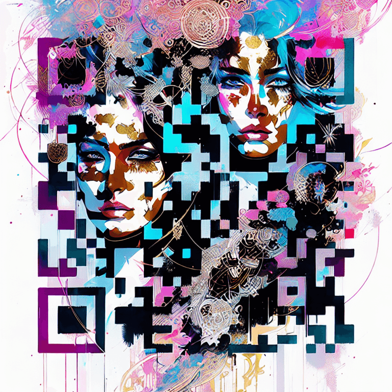 Warrior Princess - QR Code Art Qriginals.com