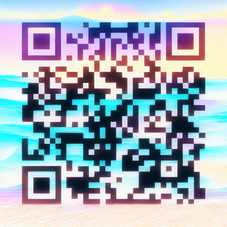 Beach Scene - QR Code Art Qriginals.com