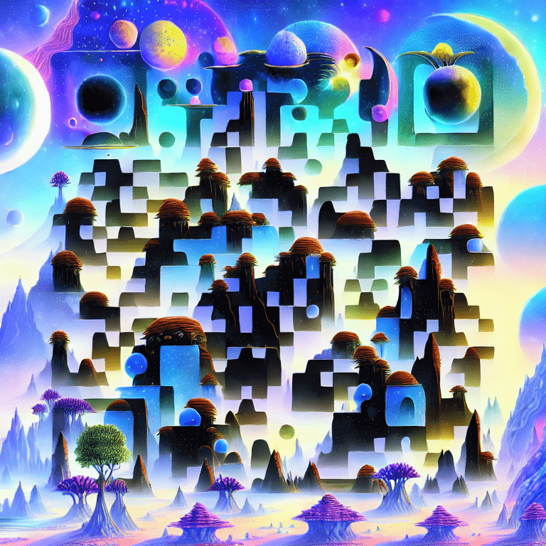 Alien Landscape - QR Code Art Qriginals.com